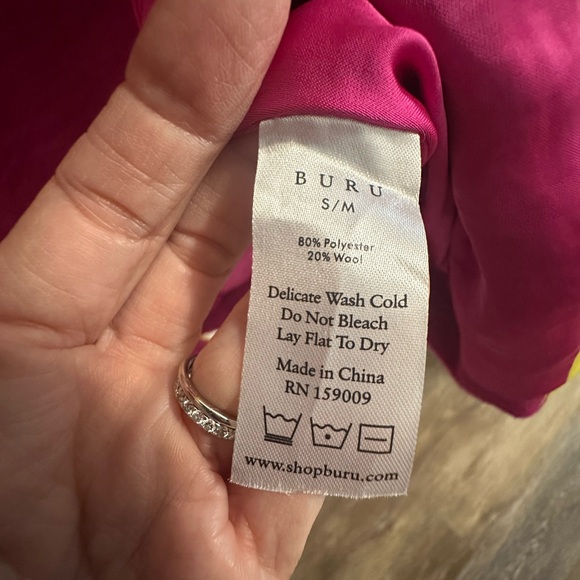 NWT Buru Wool Duo Color Block Open Front Long Line Coat - Size S/M Retails $398 - Picture 4 of 6